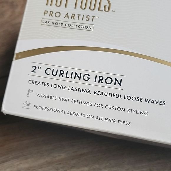 HOT TOOLS Pro Artist 24K Gold Jumbo Curling Iron | Long Lasting, Defined Curls - Picture 3 of 3